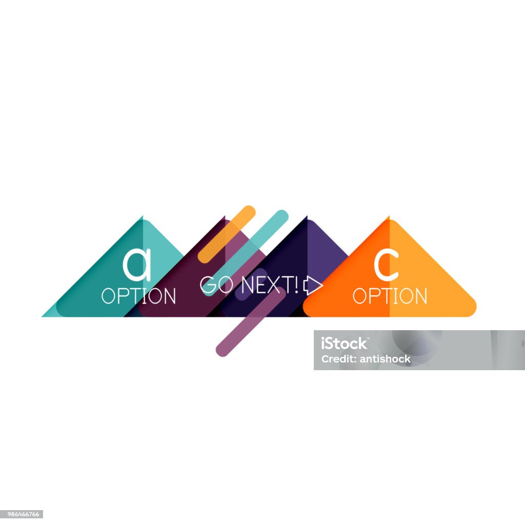 Triangle Data Visualization Design Option Infographic Layout Stock ...