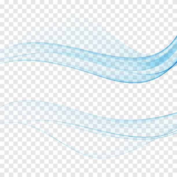 ilustraciones, imágenes clip art, dibujos animados e iconos de stock de web futurista transparente abstracto moderno swoosh colección onda. diseño de líneas separadas aisladas transparente azul tres. ilustración de vector - turbulence