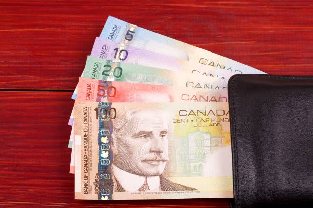 istock Canadian money in the black wallet 986510856