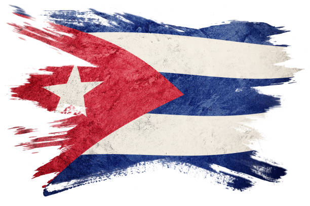 istock Grunge Cuba flag. Cuban flag with grunge texture. Brush stroke. 986518470