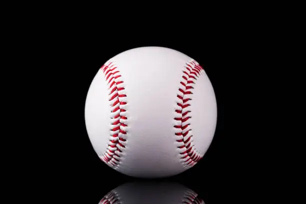 Photo of Major League Baseball on black background