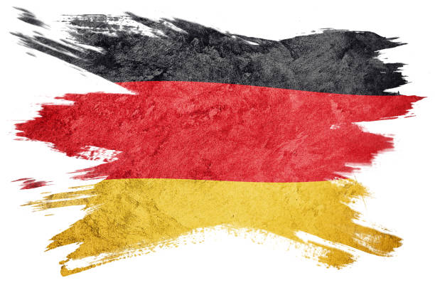 istock Grunge Germany flag. German flag with grunge texture. Brush stroke. 986533130