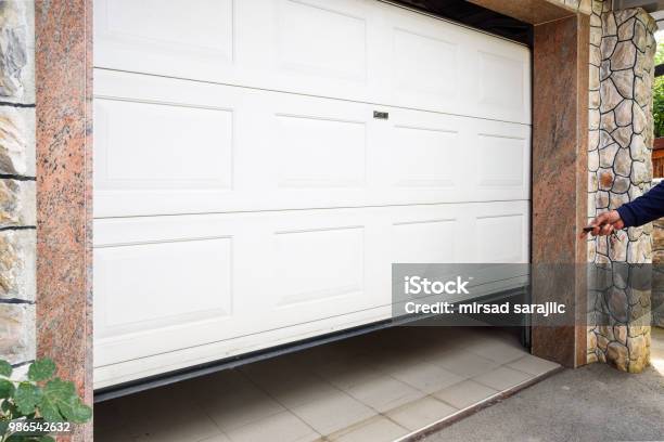 Garage Door Pvc Stock Photo - Download Image Now - Garage, Door, Automatic