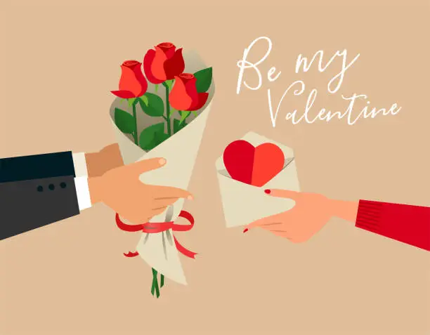 Vector illustration of Be my Valentine