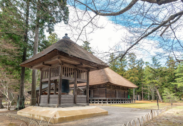 Nishiiwai, IWATE, JAPAN - April 7 2018: Scenery of the Motsuji temple