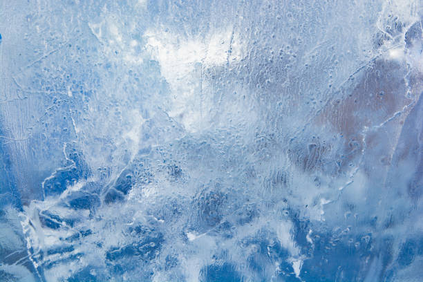 The texture of the ice. The frozen water.Winter background