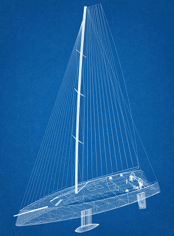 Sailboat Design - Architect Blueprint