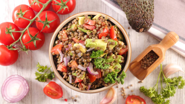 istock lentils salad with tomato, avocado and onion 986634500