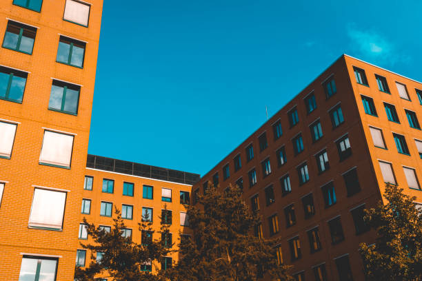 istock orange and modern office buildings at potsdamer platz 986641072