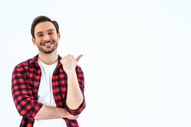 istock The man gesturing on the white background 986657054