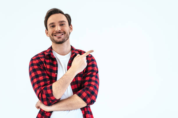 istock The man gesturing on the white background 986657062