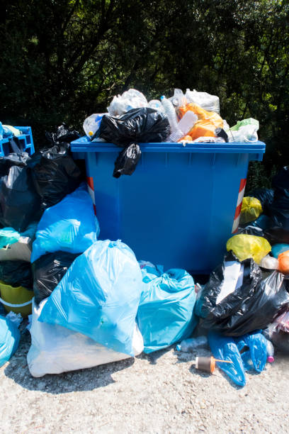 istock Overflowing Waste Collection Bin Outdoors 986660592
