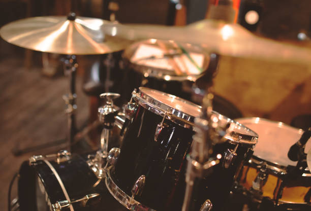 istock Brawling installation with a drummer and drumsticks, to create a rhythm musical performance 986663006