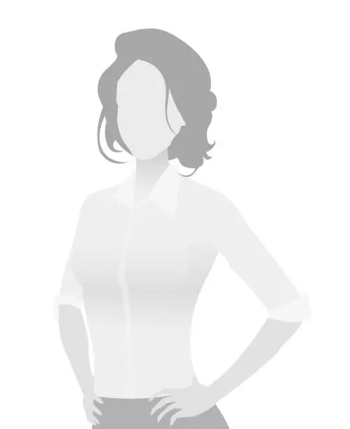 Vector illustration of Default placeholder businesswoman half-length por