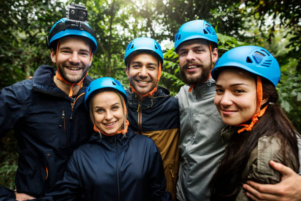 istock Team building outdoor in the forest 986675272
