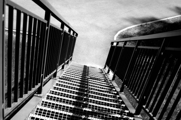 istock Industrial metal stairs 986675648