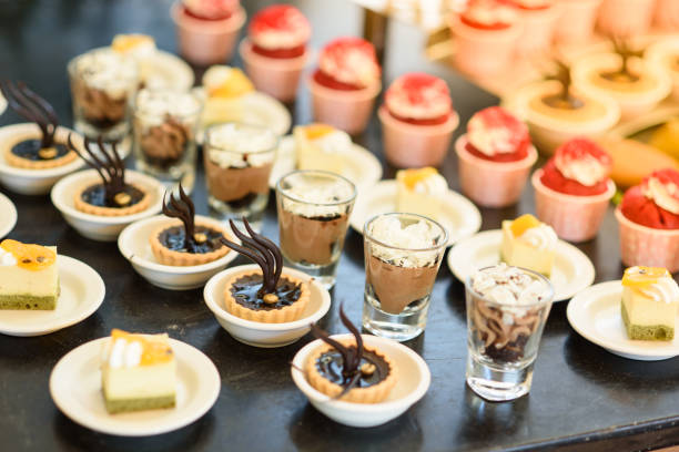 istock Desserts in the buffet line. For event party 986682906