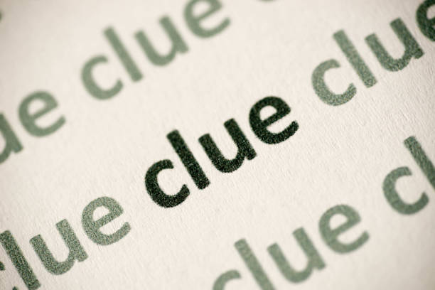 istock word clue printed on paper macro 986687360