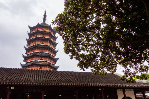 istock Ancient Chinese Temple Architecture Overcast Travel Location 986706258