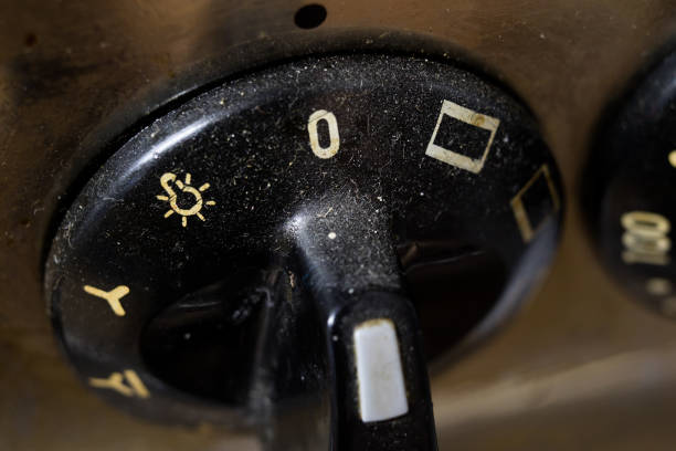istock An old dirty gas kitchen. Device for preparing dishes in the kitchen. Dark background. 986716920