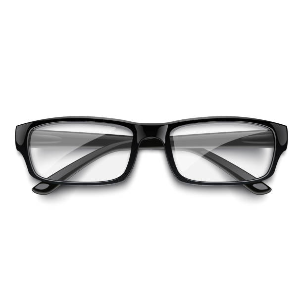 Realistic black glasses. Realistic black glasses. Top view. Eps10 vector illustration. background of the cool guy wearing sunglasses stock illustrations