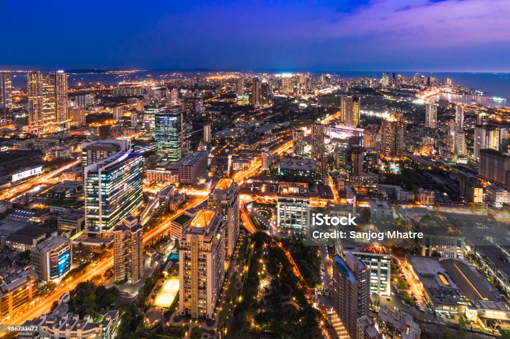 Blick auf Mumbai Stadt vom Boden 75 - Lizenzfrei Indien Stock-Foto