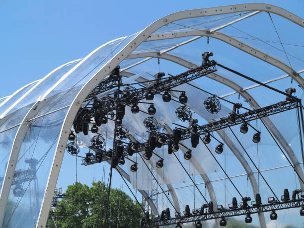 istock Structures of stage illumination lights equipment and projectors 986734608