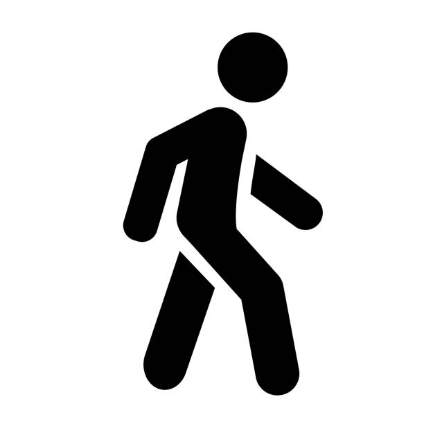 Walk Walk vector icon pedestrian stock illustrations