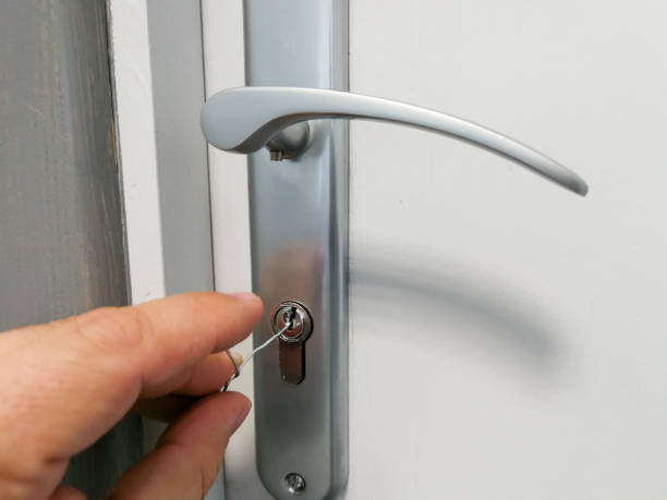 istock Metal wire inside keylock as burglary concept 986752884