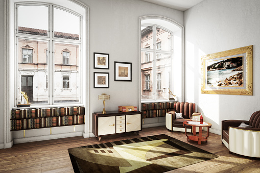 Interior escandinavo Art Deco hogar photo
