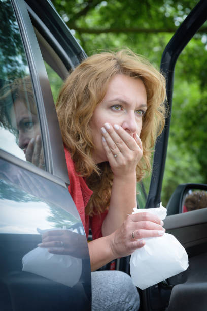 istock Woman suffering from motion sickness 986815302