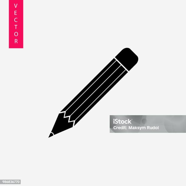 A Simple Pencil Icon Stock Illustration - Download Image Now - Pencil, Vector, Icon Symbol