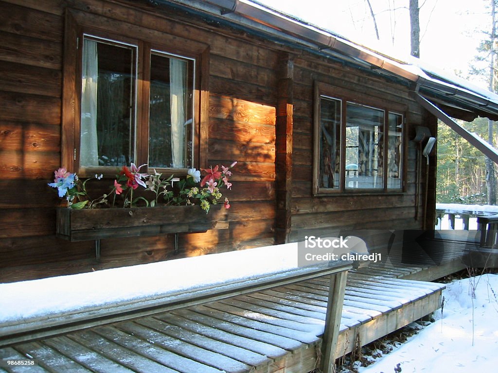 Land Kabine in der ersten Schnee - Lizenzfrei Après-Ski Stock-Foto