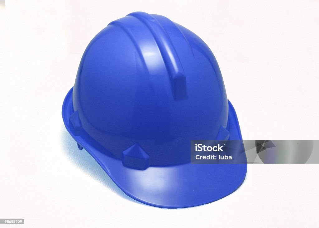Blau Schutzhelm - Lizenzfrei Bauarbeiterhelm Stock-Foto
