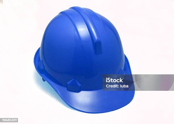 Blau Schutzhelm Stockfoto und mehr Bilder von Bauarbeiterhelm - Bauarbeiterhelm, Baugewerbe, Blau