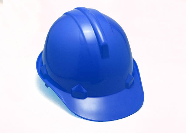 синий защитный шлем - violence hat toughness blue стоковые фото и изображения