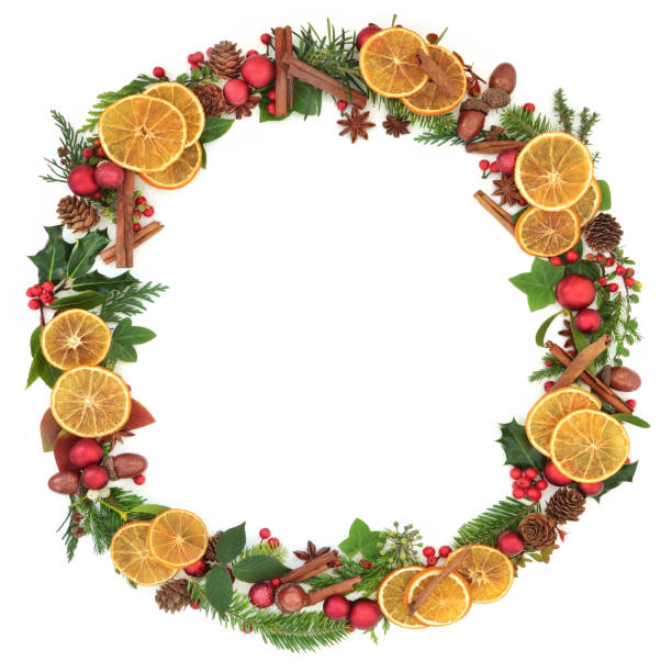 istock Festive Christmas Wreath Garland 986858518