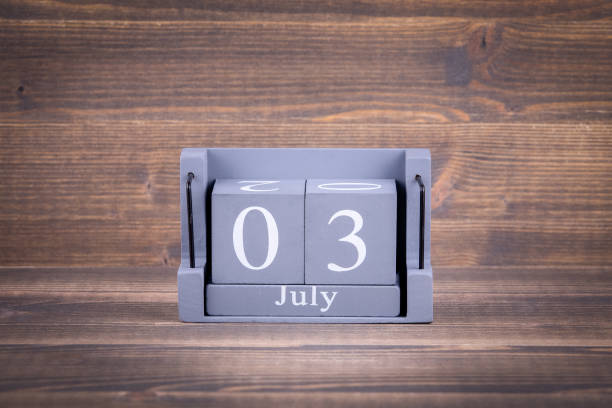 istock 3 july wooden, square calenda 986865566