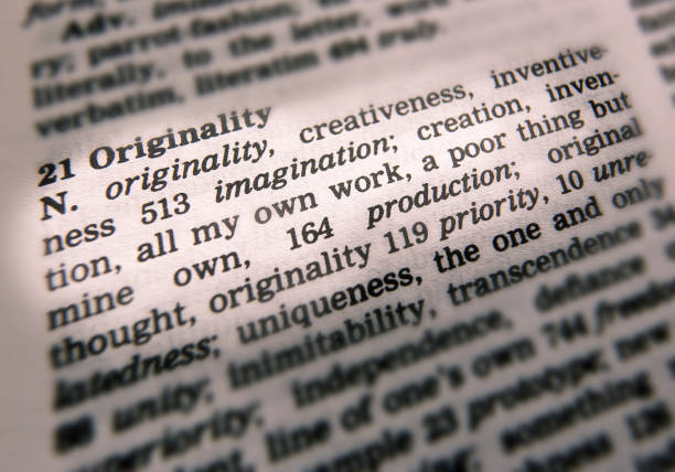 istock THESAURUS PAGE SHOWING DEFINITION OF THE WORD ORIGINALITY 986869920