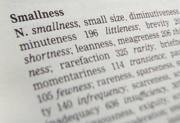 istock THESAURUS PAGE SHOWING DEFINITION OF THE WORD SMALLNESS 986870210
