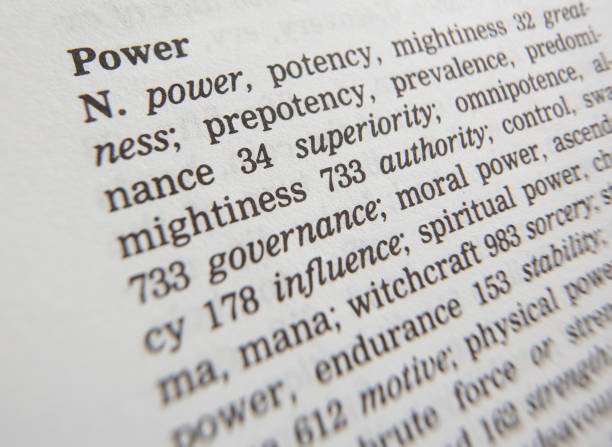 istock THESAURUS PAGE SHOWING DEFINITION OF THE WORD POWER 986871294