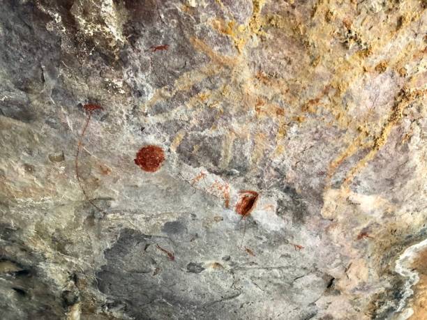 istock Ancient rock painting on sandstone, cederberg mountains 986873988