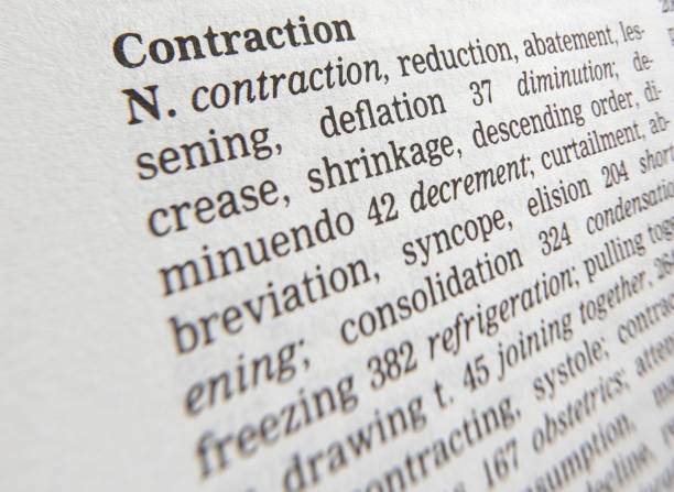 istock THESAURUS PAGE SHOWING DEFINITION OF THE WORD CONTRACTION 986874830