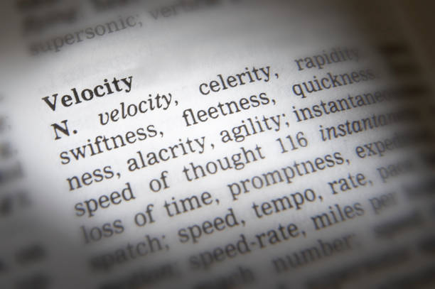 istock THESAURUS PAGE SHOWING DEFINITION OF THE WORD VELOCITY 986875778