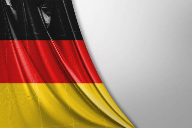 istock Isolated Germany Flag waving, 3D Realistic Germany Flag Rendered 986876156