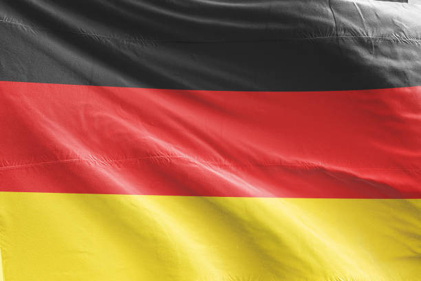Isolated Germany Flag waving, 3D Realistic Germany Flag Rendered