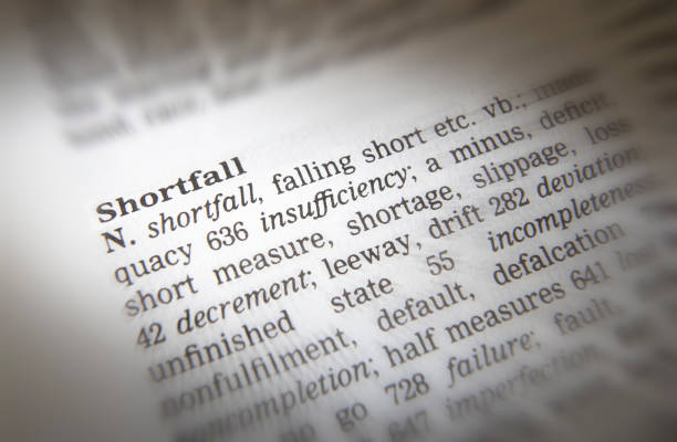 istock THESAURUS PAGE SHOWING DEFINITION OF THE WORD SHORTFALL 986879142