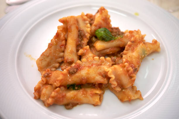 istock Home made pasta with bolognese sauce made with podolica meat 986883206