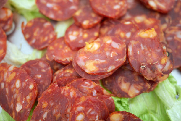Slices of Nduja salami