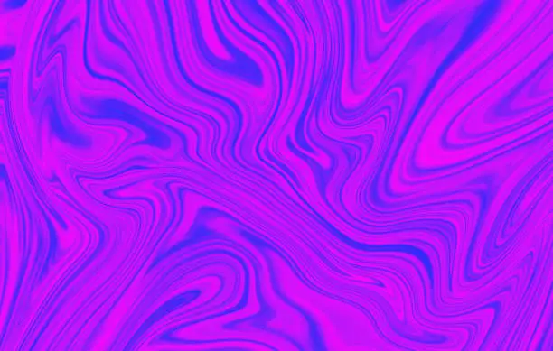 Photo of Abstract blue and pink fluid art pattern texture effect background in technology concept. wavy lines. illustration.